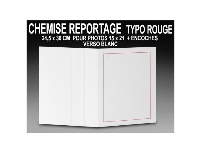 100 CHEMISES REPORTAGE ZOOM POUR 15X20,15X21