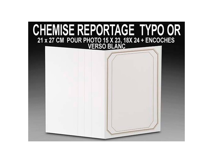 100 CHEMISES REPORT OCTO TYPO OR POUR 18X24