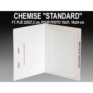 100 CHEMISES SCOLAIRE STANDARD pr18x24   15x21