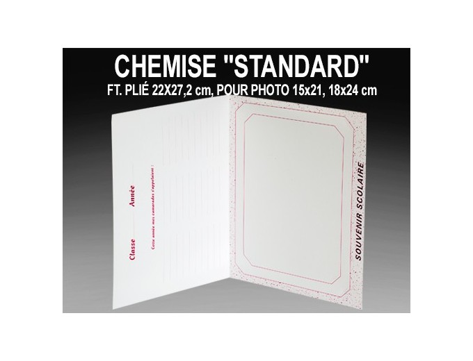 100 CHEMISES SCOLAIRE STANDARD pr18x24   15x21