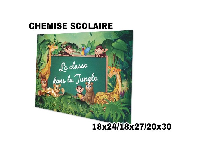 100 CHEMISES SCOLAIRE  JUNGLE  18x24 18x27 20x30