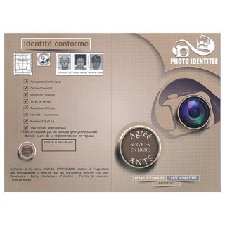 100 POCHETTES PHOTOS  IDENTITES CONFORMES