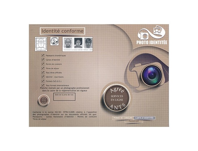 100 POCHETTES PHOTOS  IDENTITES CONFORMES