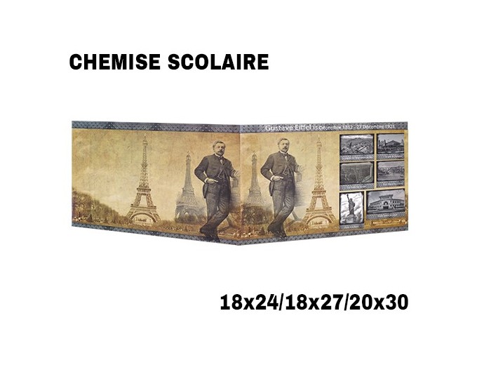 100 CHEMISES SCOLAIRE  EIFFEL  18x24 18x27 20x30