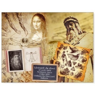 100 CHEMISES SCOL  L DE VINCI  13x18 15x21 18x24