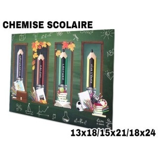 100 CHEMISES SCOL  CRAYONS  13x18 15x21 18x24