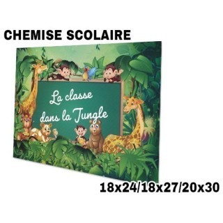 100 CHEMISES SCOLAIRE  JUNGLE  18x24 18x27 20x30