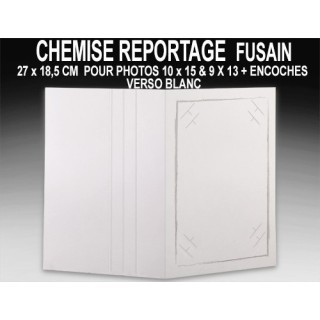 100 CHEMISES REPORTAGE FUSAIN POUR 10X15, 9X13
