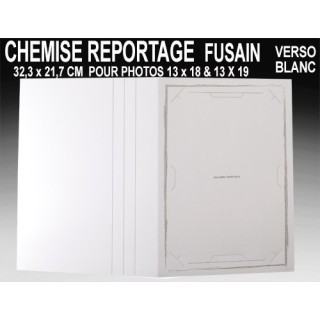 100 CHEMISES REPORTAGE FUSAIN POUR 13X18, 13X19
