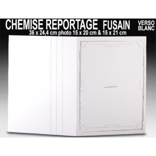 100 CHEMISES REPORTAGE FUSAIN POUR 15X20, 15X21