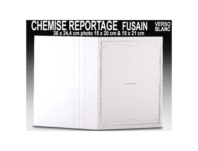 100 CHEMISES REPORTAGE FUSAIN POUR 15X20, 15X21