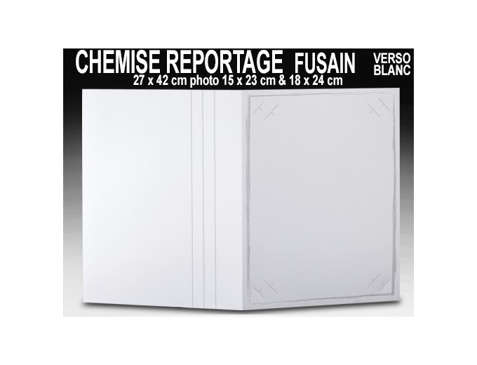 100 CHEMISES REPORTAGE FUSAIN POUR 18X24,15X23