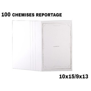 100 CHEMISES REPORTAGE FUSAIN POUR 10X15, 9X13