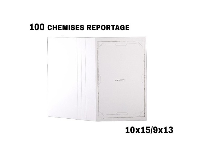 100 CHEMISES REPORTAGE FUSAIN POUR 10X15, 9X13