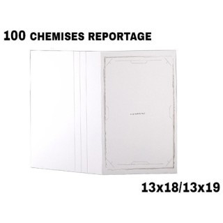 100 CHEMISES REPORTAGE FUSAIN POUR 13X18, 13X19