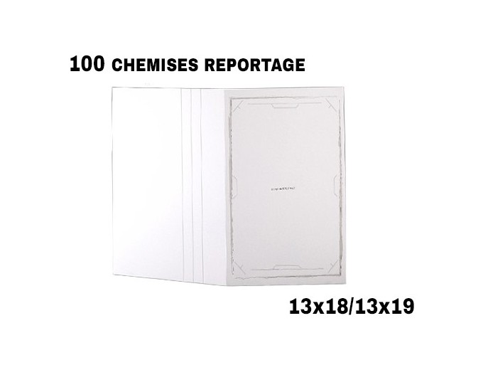 100 CHEMISES REPORTAGE FUSAIN POUR 13X18, 13X19