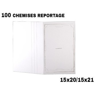 100 CHEMISES REPORTAGE FUSAIN POUR 15X20, 15X21