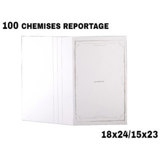 100 CHEMISES REPORTAGE FUSAIN POUR 18X24,15X23