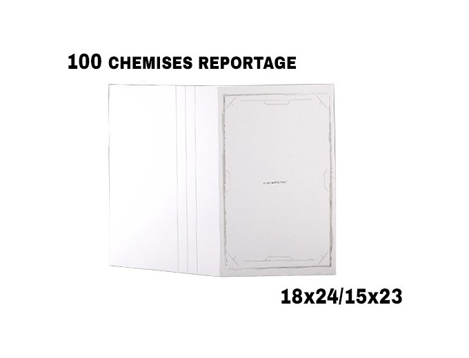 100 CHEMISES REPORTAGE FUSAIN POUR 18X24,15X23