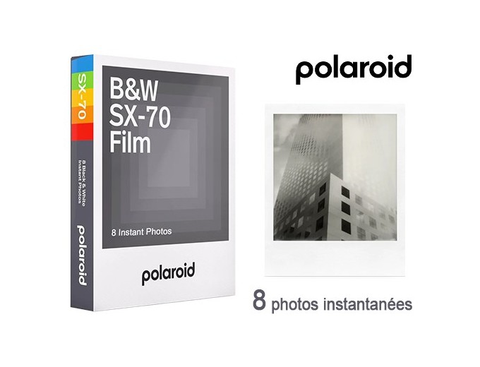 Film Polaroid Noir   Blanc  pour appareil SX70