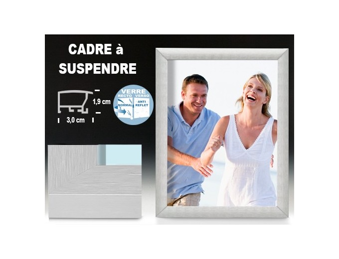 DEKNUDT CADRE ALU ARGENTE 3cm POUR 30x40