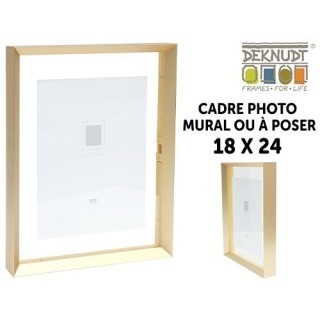 Deknudt cadre verre bord alu avec effet flottant S028