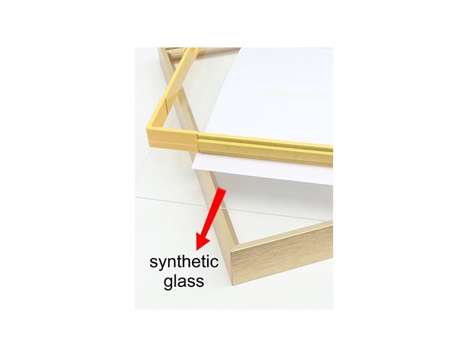 Deknudt cadre verre bord alu avec effet flottant S028