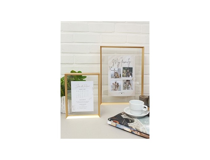 Deknudt cadre verre bord alu avec effet flottant S028