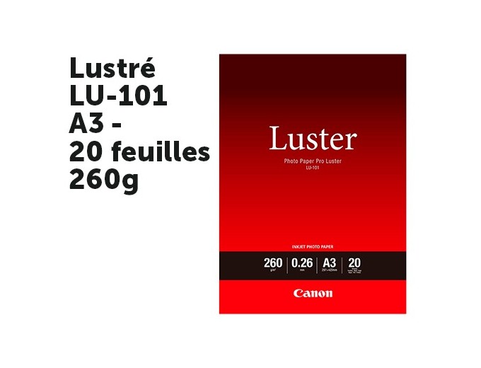 PAPIER CANON LU 101 PRO LUSTRER A3 20f