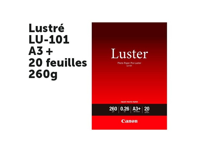 PAPIER CANON LU 101 PRO LUSTRER A3 plus  20f