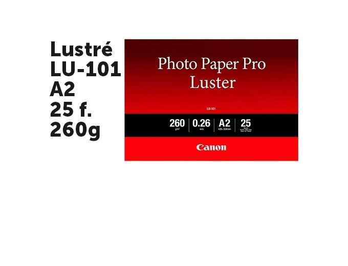 PAPIER CANON LU 101 PRO LUSTRER A2   25f