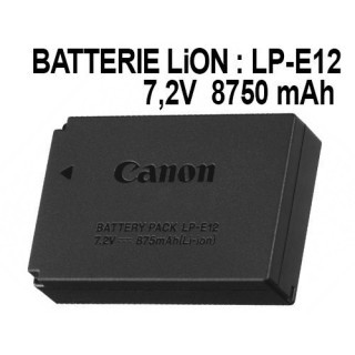 CANON LP-E12 Batterie pour EOS M   EOS100   M50