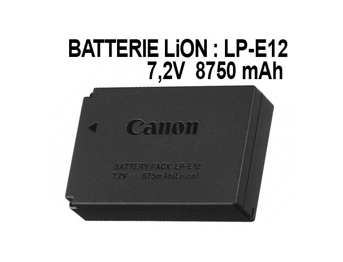 CANON LP-E12 Batterie pour EOS M   EOS100   M50