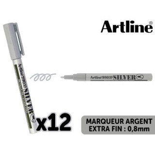WALTHER MARQUEUR ARGENT EXTRA FIN  08mm (X12)