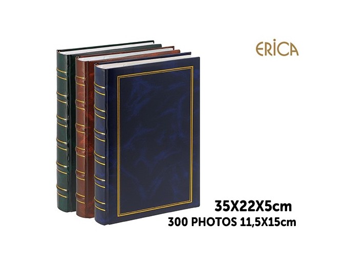 ALBUM ERICA 11,5X15 MEMO  MARBRES  300 POCHETTES