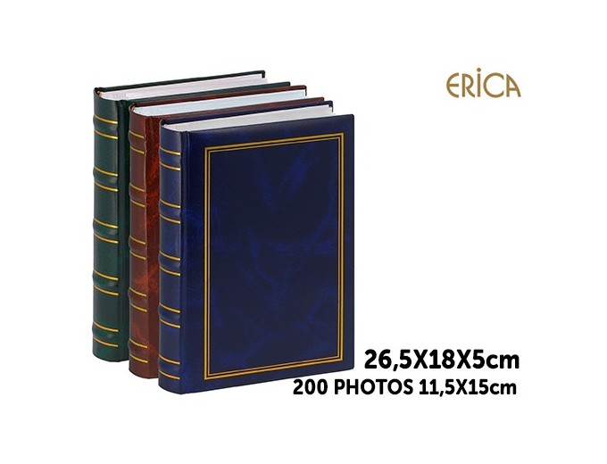 ALBUM ERICA 11,5X15 MEMO  MARBRES  200 POCH