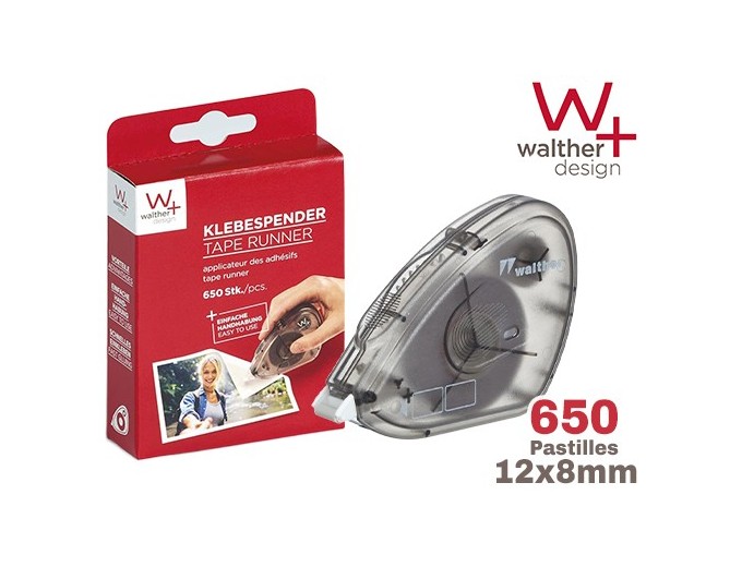 WALTHER ROLLER DE 650 PASTILLES DOUBLE FACE 12X8mm