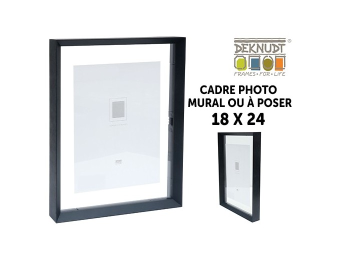 Deknudt cadre verre bord alu avec effet flottant S028