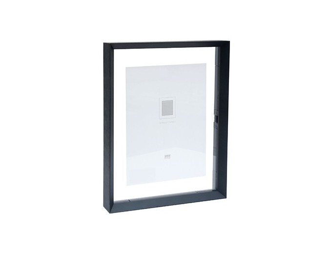 Deknudt cadre verre bord alu avec effet flottant S028