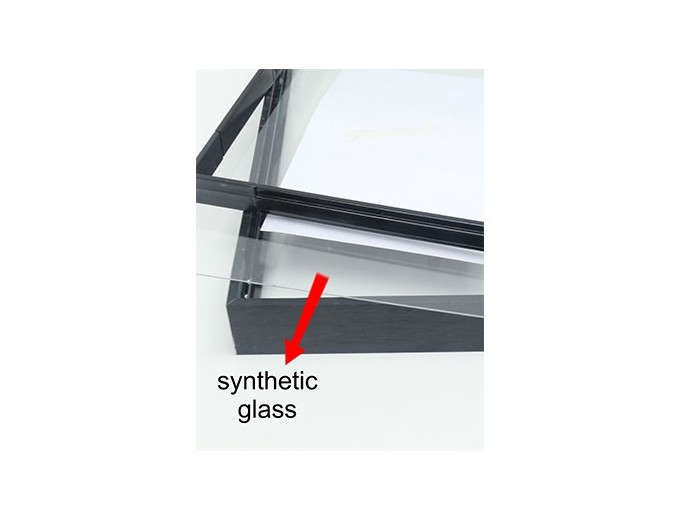 Deknudt cadre verre bord alu avec effet flottant S028