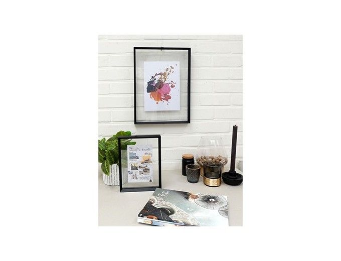 Deknudt cadre verre bord alu avec effet flottant S028