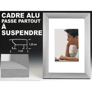 WALTHER CADRE ALULINE 30x45 ALU BROSSE SILVER