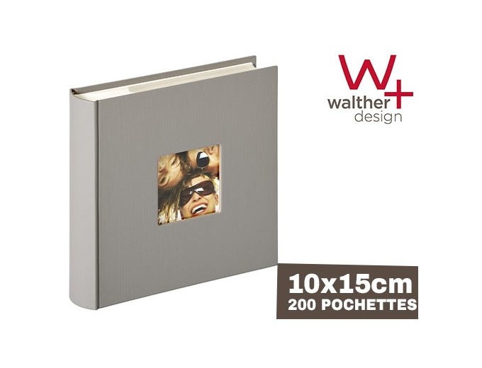 WALTHER ALBUM 10X15 MEMO  FUN  200 POCH TAUPE 2v p