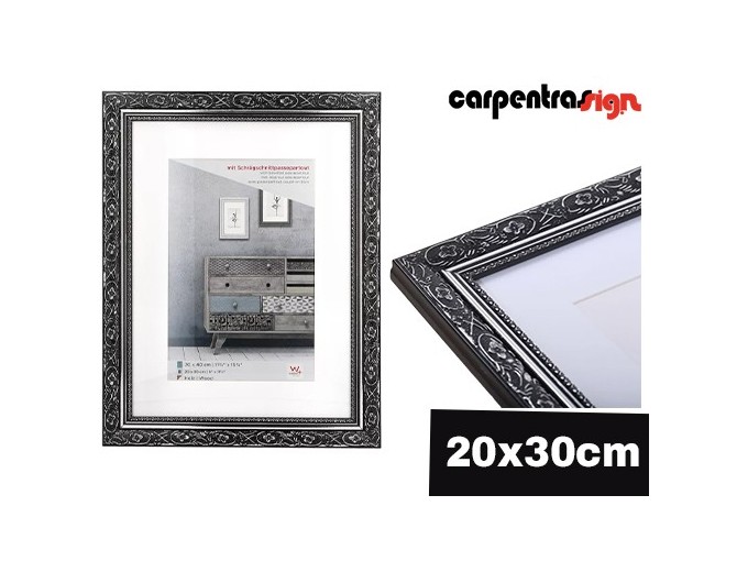 CADRE 20X30 BOIS BAROCK ARGENT