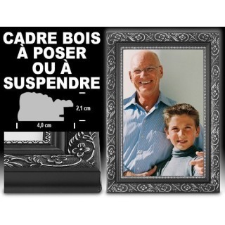 CADRE 20X30 BOIS BAROCK NOIR