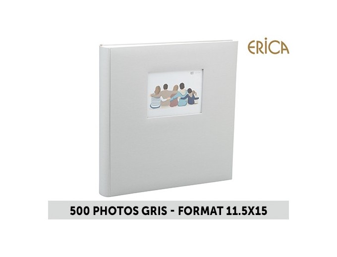 ALBUM 11,5X15 MEMO SQUARE 500phGRIS 5V P