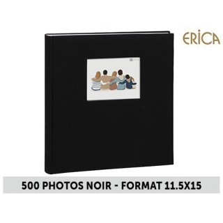 ALBUM 11,5X15 MEMO SQUARE 500phNOIR 5V P