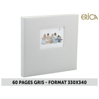 ERICA ALBUM ADHESIF  SQUARE  330X340 60 PAGESGRIS
