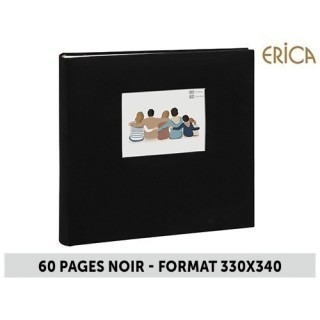 ERICA ALBUM ADHESIF  SQUARE  330X340 60 PAGESNOIR