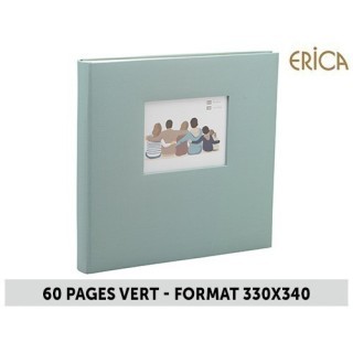 ERICA ALBUM ADHESIF  SQUARE  330X340 60 PAGESVERT